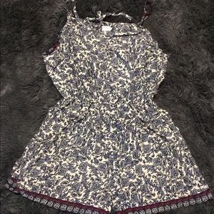 Damask Print Romper